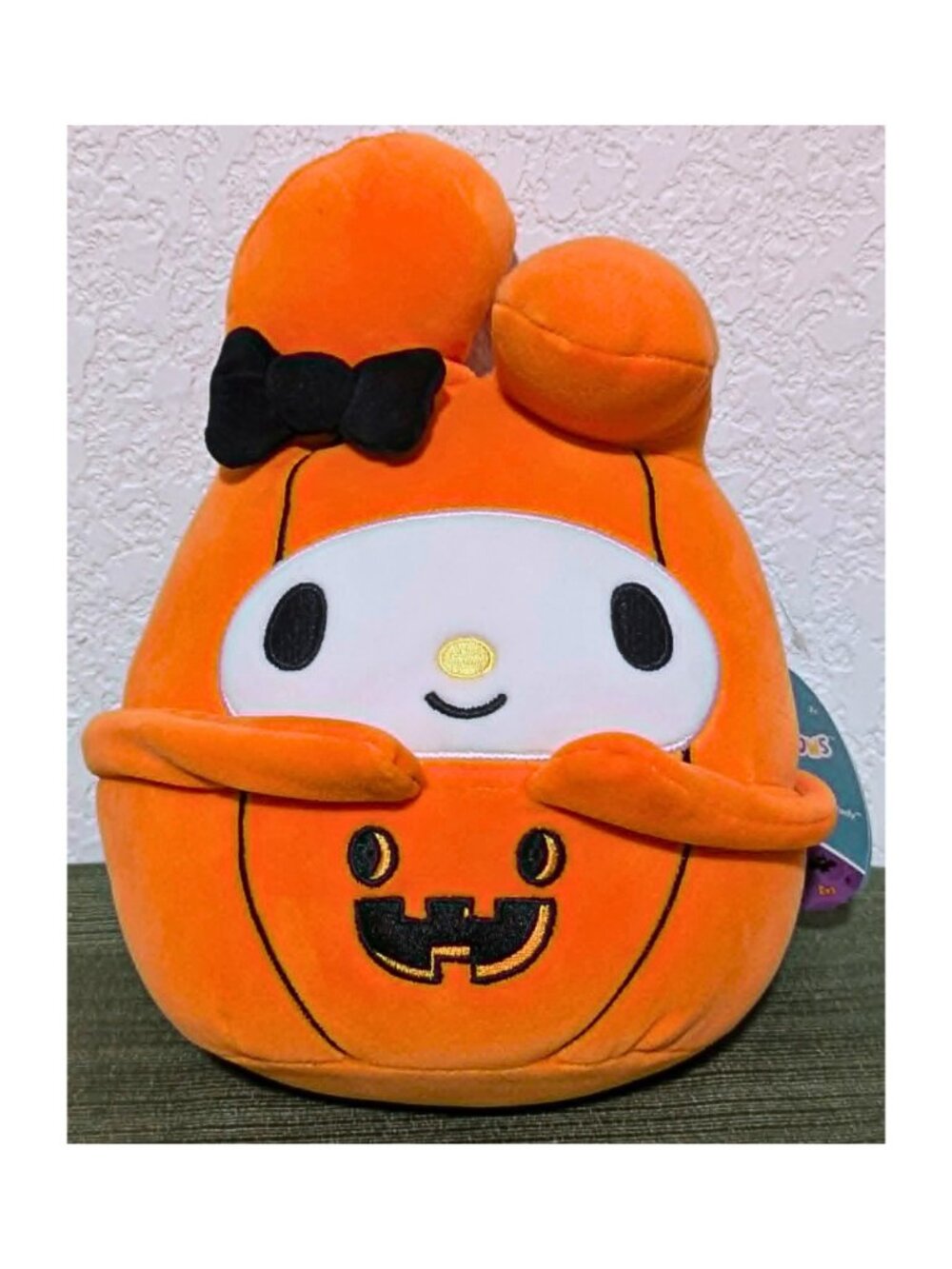 NWT Squishmallows Sanrio My Melody Pumpkin Goth Halloween Plush 10" Kawaii Gift